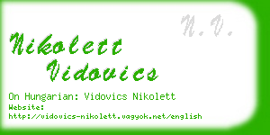 nikolett vidovics business card